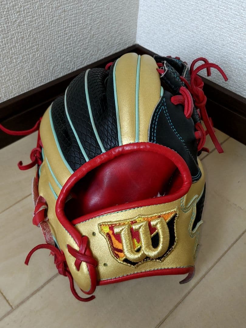 ウィルソン　軟式内野　オーダーグローブ　87型　鬼滅の刃　煉獄杏寿郎風