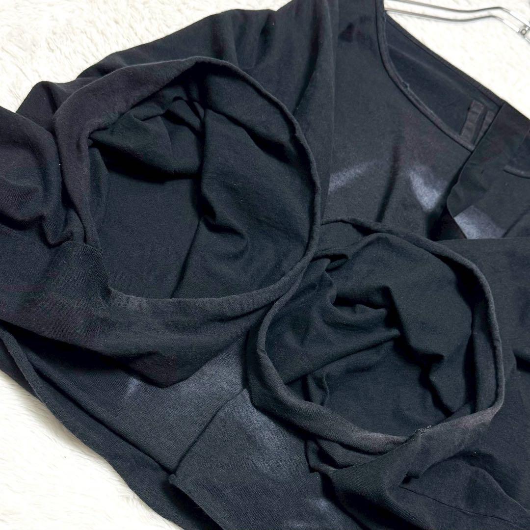 Rick Owens DRKSHDW クロップド丈 ワイド Tシャツ ブラック