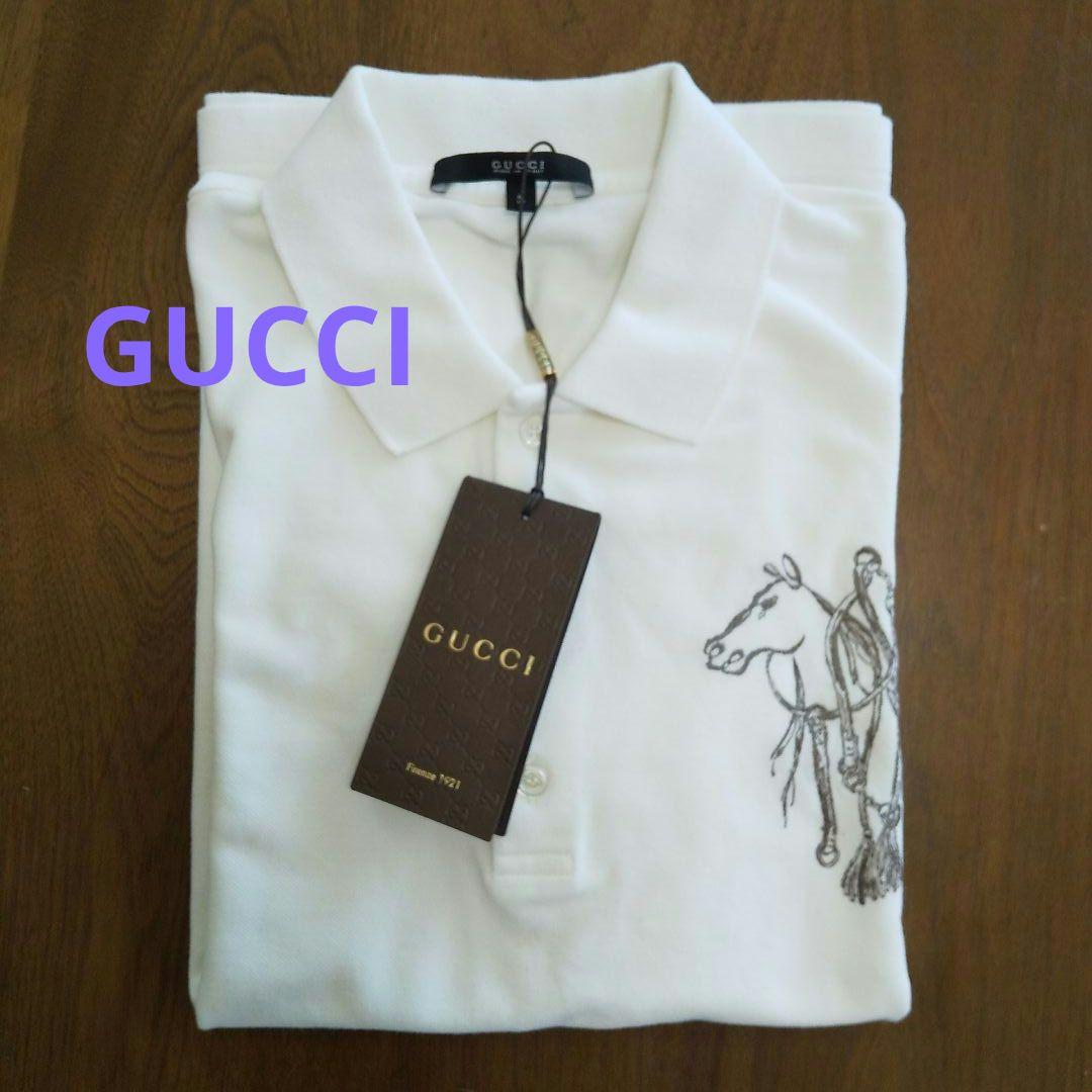 【GUCCI】 ホース柄 ポロシャツ新品 S～Mサイズ
