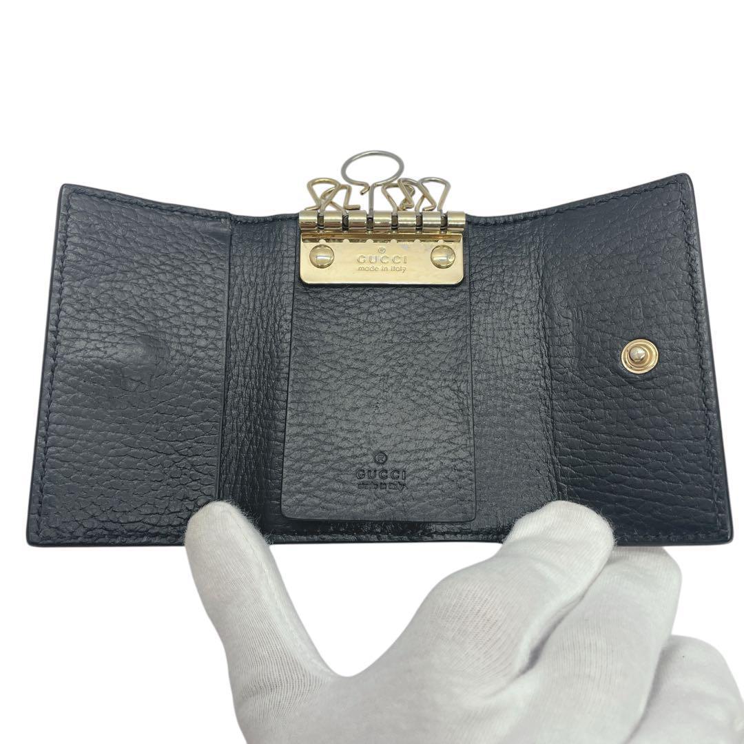 【極美品】GUCCI グッチ キーケース GG マーモント 現行モデル ブラック