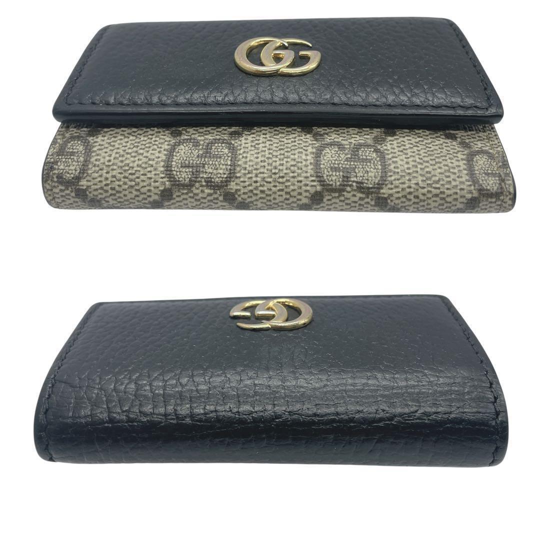 【極美品】GUCCI グッチ キーケース GG マーモント 現行モデル ブラック