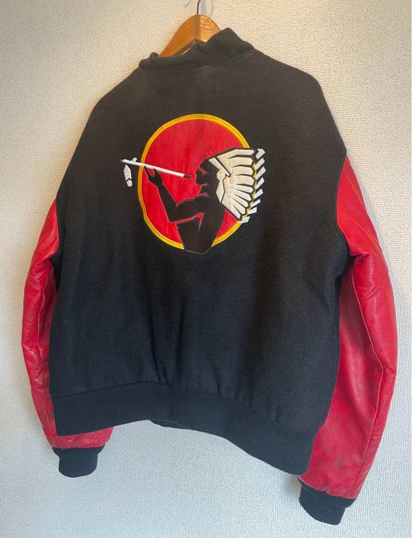 USA製AMERICAN SPIRITレザーバーシティジャケットLヴィンテージ