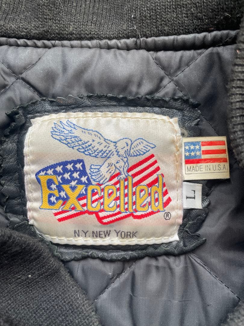 USA製AMERICAN SPIRITレザーバーシティジャケットLヴィンテージ