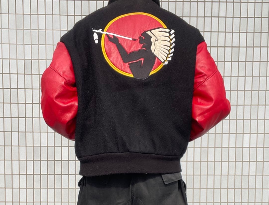 USA製AMERICAN SPIRITレザーバーシティジャケットLヴィンテージ