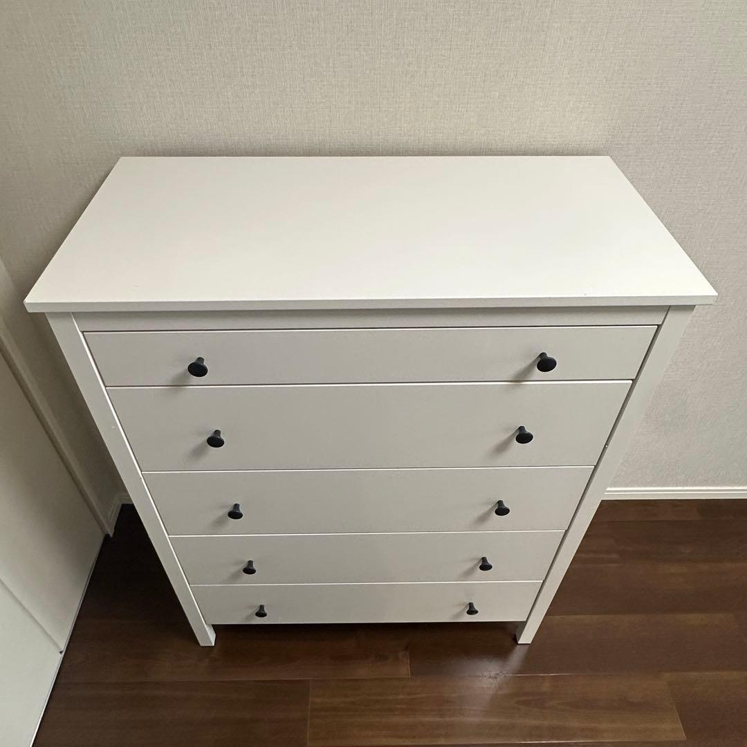 IKEA KOPPANG コッパン 5段 チェスト ホワイト