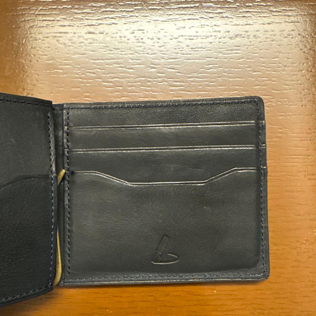 土屋鞄製造所　ビークル マネークリップウォレット　ダークインディゴ