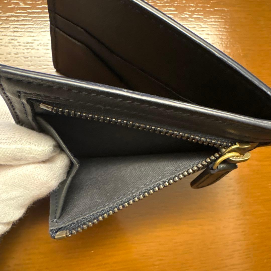 土屋鞄製造所　ビークル マネークリップウォレット　ダークインディゴ