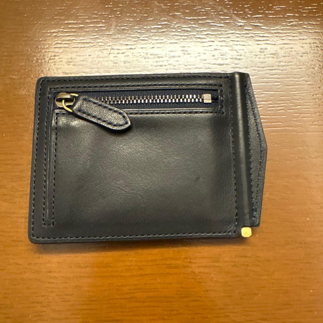 土屋鞄製造所　ビークル マネークリップウォレット　ダークインディゴ