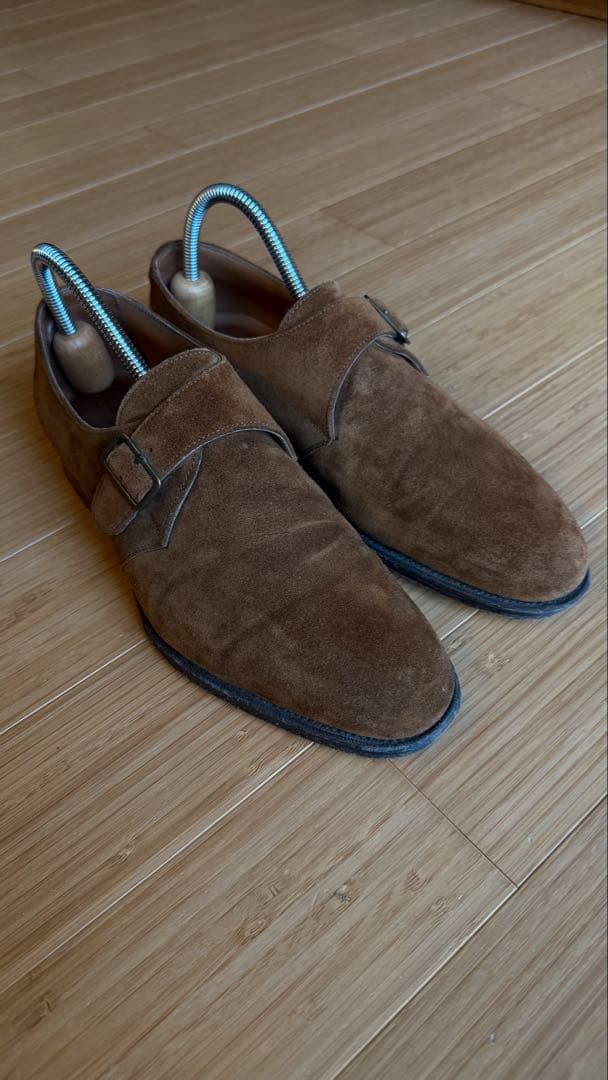 エドワードグリーン　スエード シングルモンク