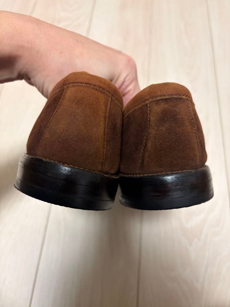 【最終価格】早い者勝ちAldenスエードローファー ブラウン7.5オールソール済