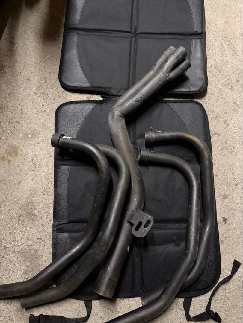 イノブレ外伝×カデカワサービススチール製 ブラック マフラー エキゾーストパイプ