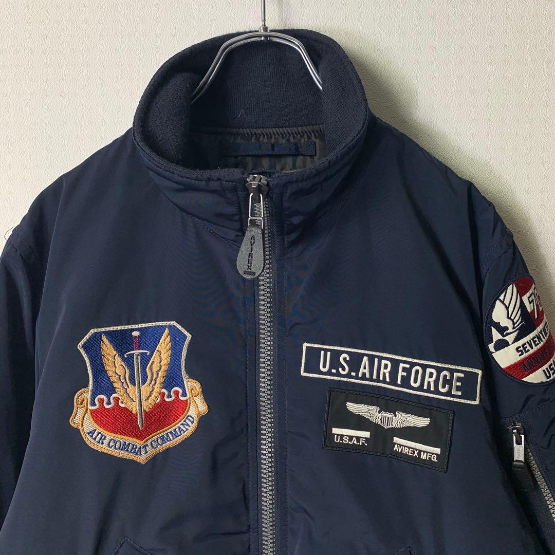 美品 AVIREX アメリカ空軍70周年記念 フライトジャケット MA-1 L