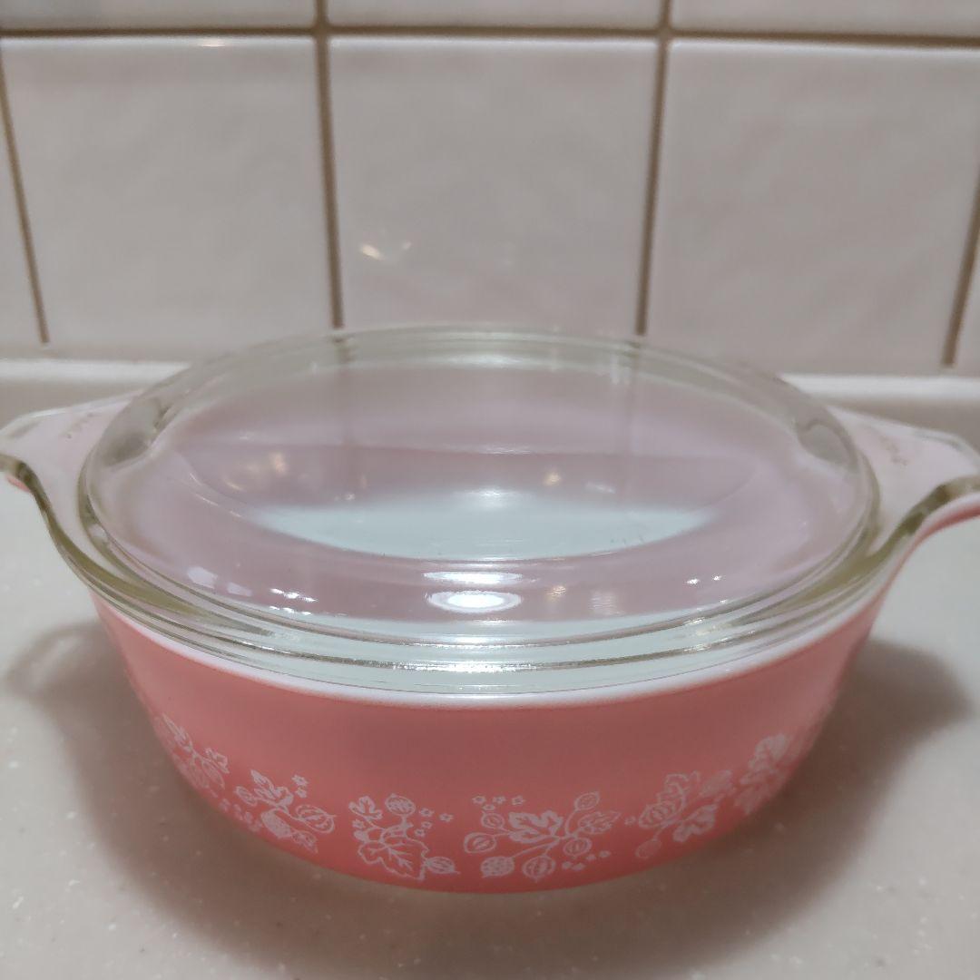 【オールドパイレックス キャセロール】PYREXグーズベリー 3点