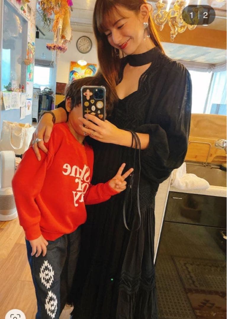 美品✨ ラベルエチュード　モチーフレースギャザーボリュームチョーカーワンピ一ス