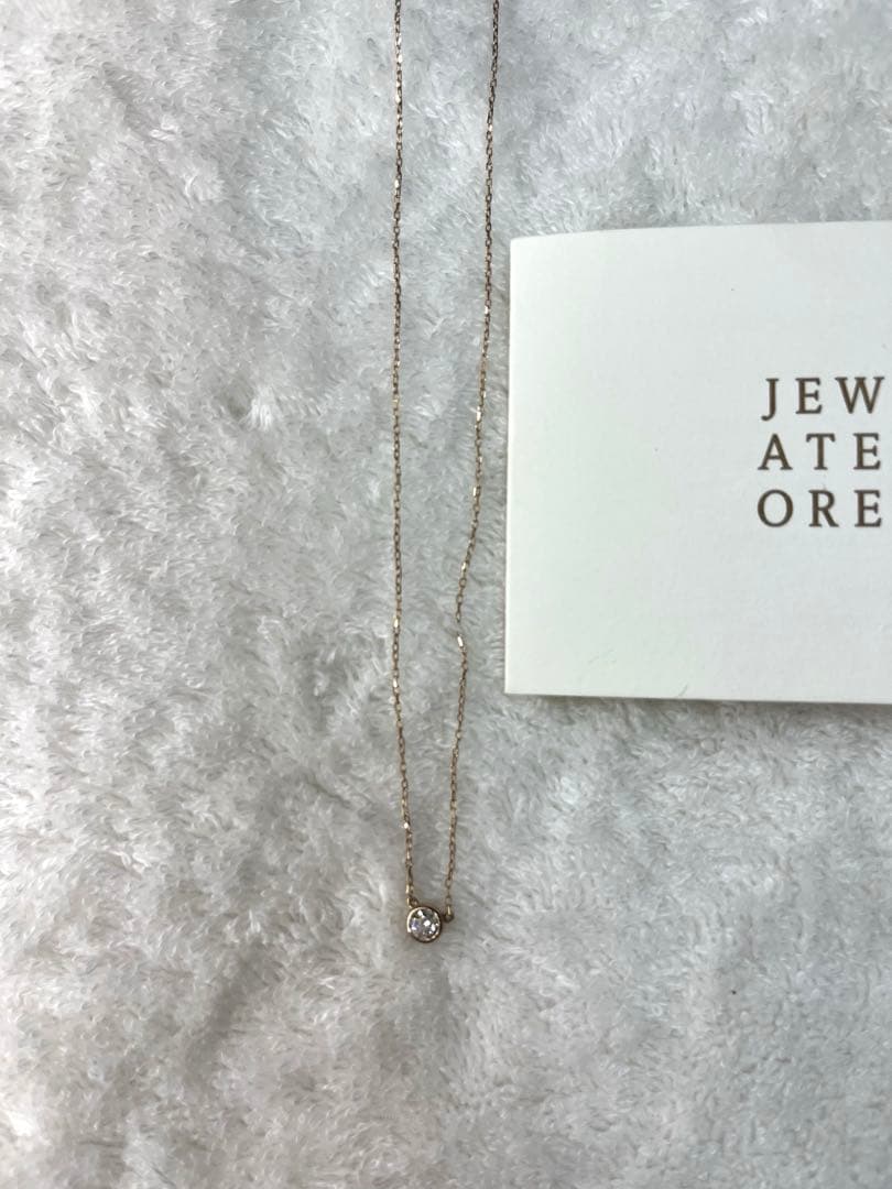 オレフィーチェ　メゾ　ピンクゴールド　ダイヤモンド0.15ct ネックレス