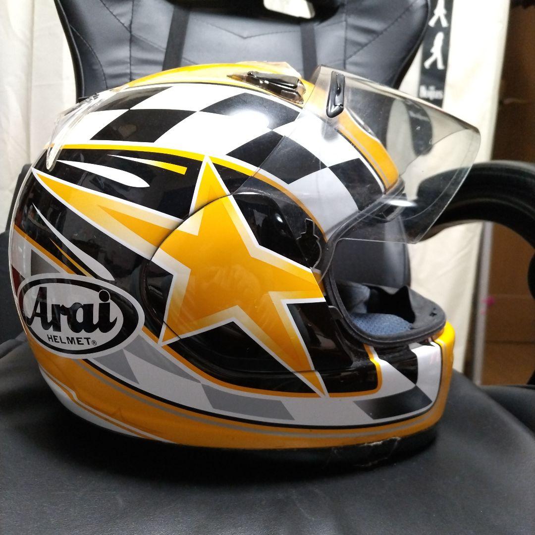 N*a様 Arai フルフェイスヘルメット イエロー　古いものなのでインテリア用