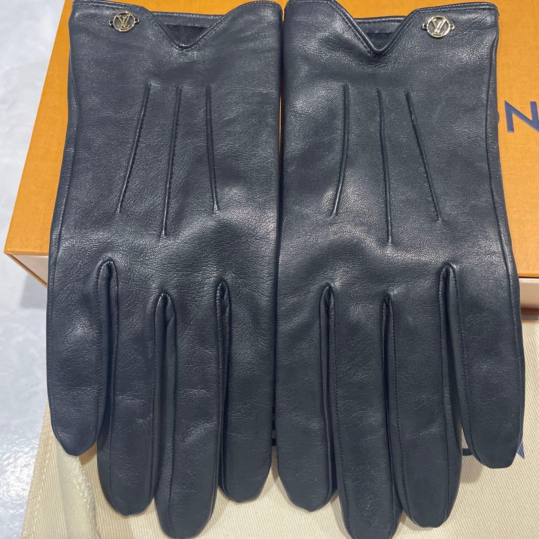 新品　Louis Vuitton 黒 レザー手袋