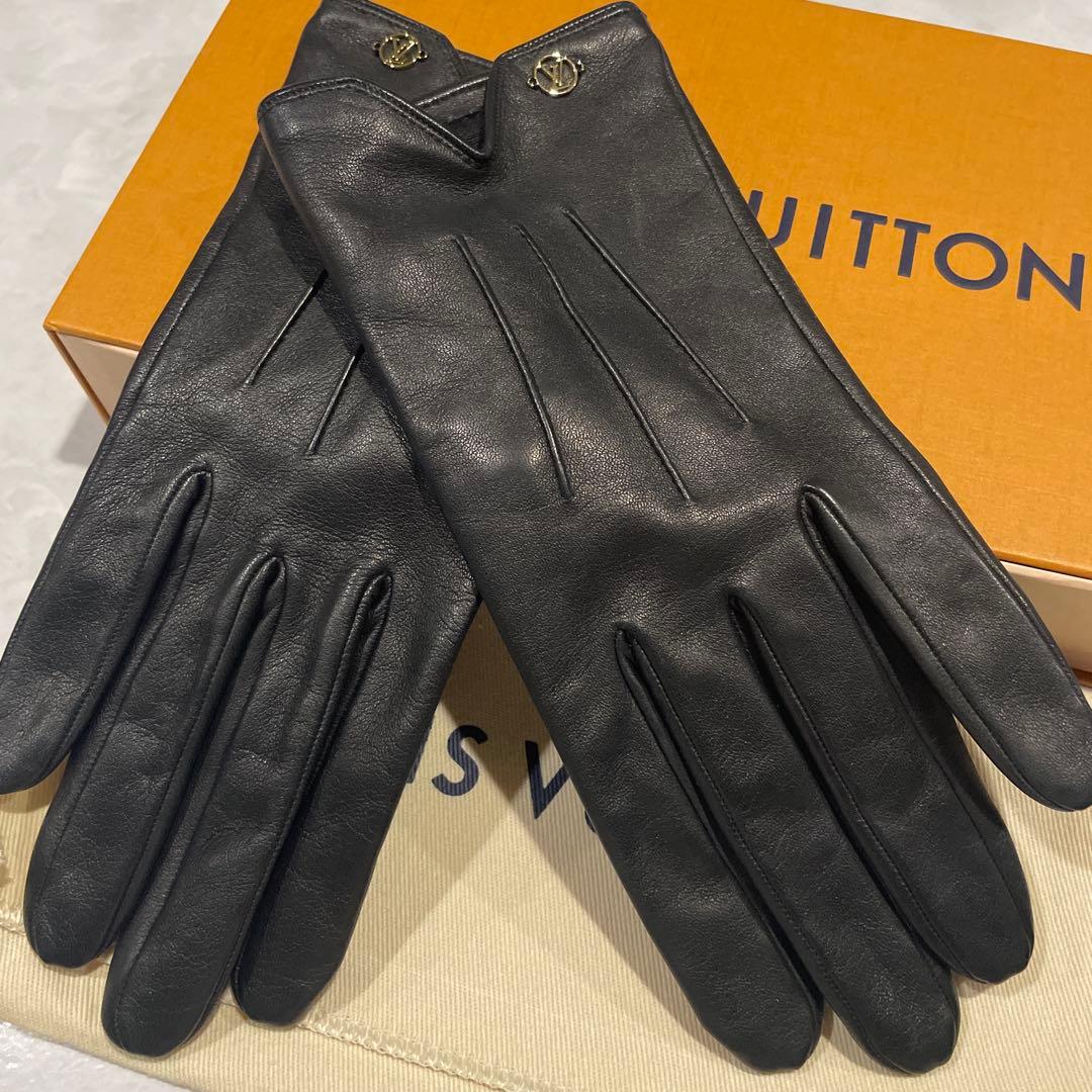 新品　Louis Vuitton 黒 レザー手袋