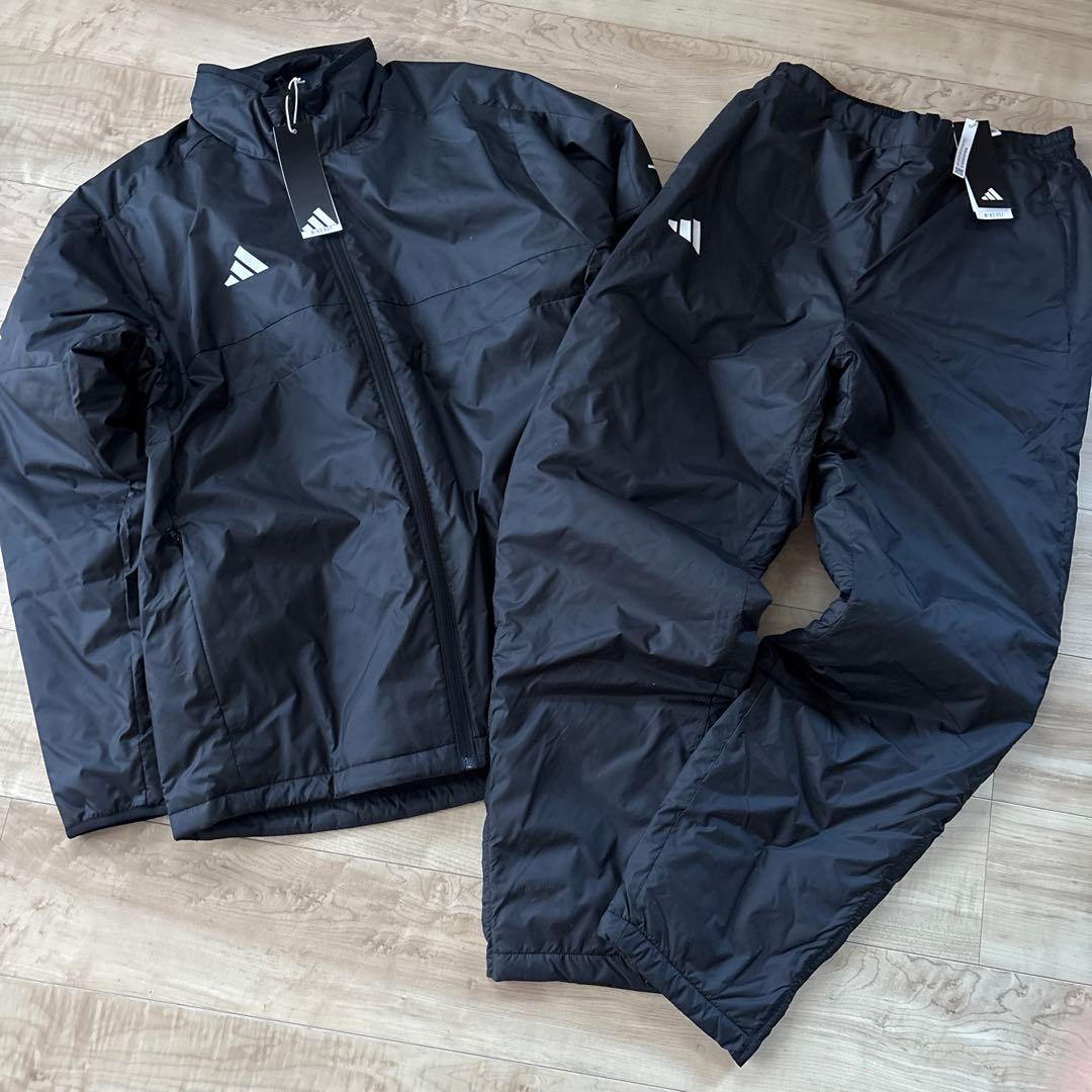 新品　アディダス　メンズ　中綿ウィンドブレーカー　上下セットアップ　黒　L