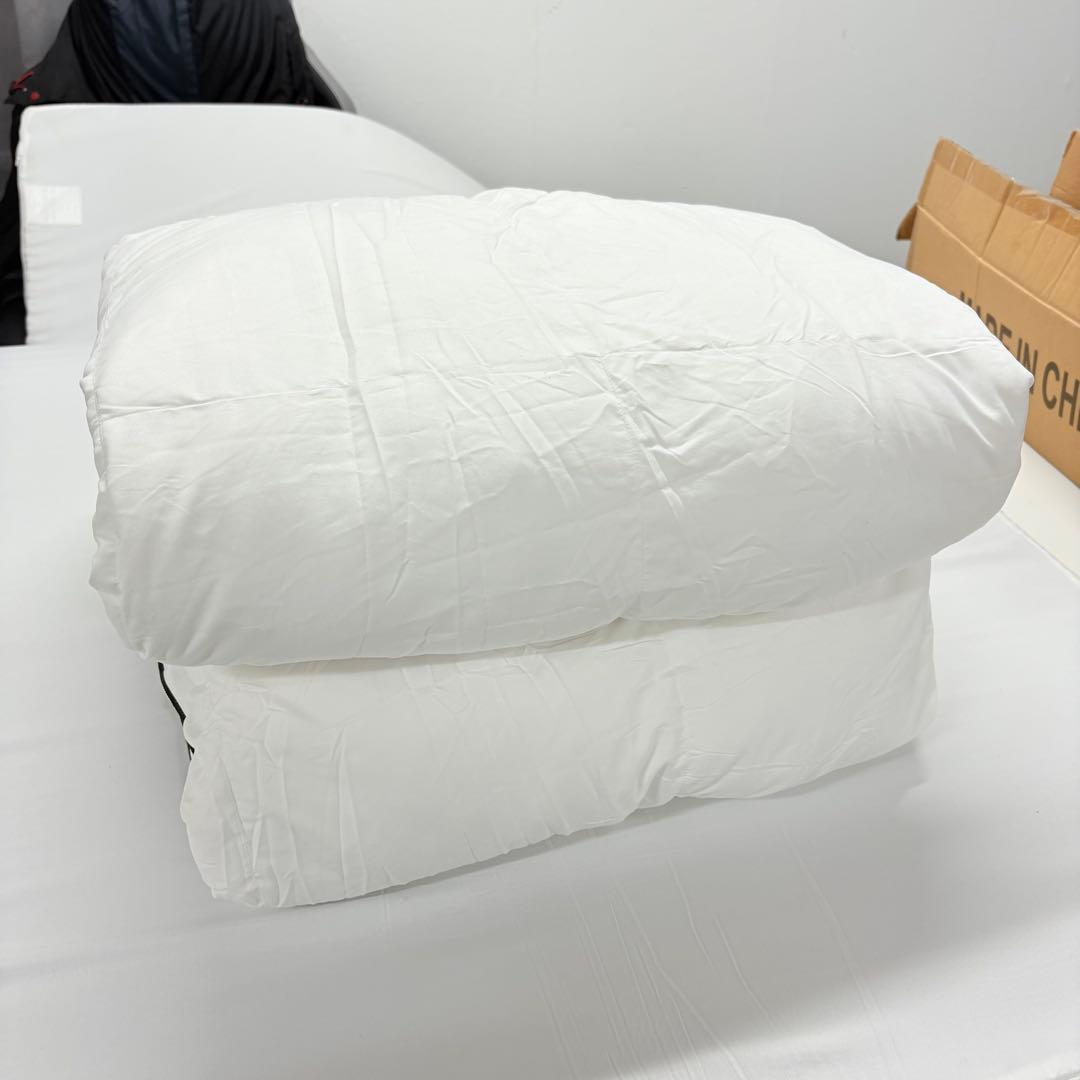 71開封済み　羽毛布団　150cmx200cm シングル　掛け布団　100％羽毛