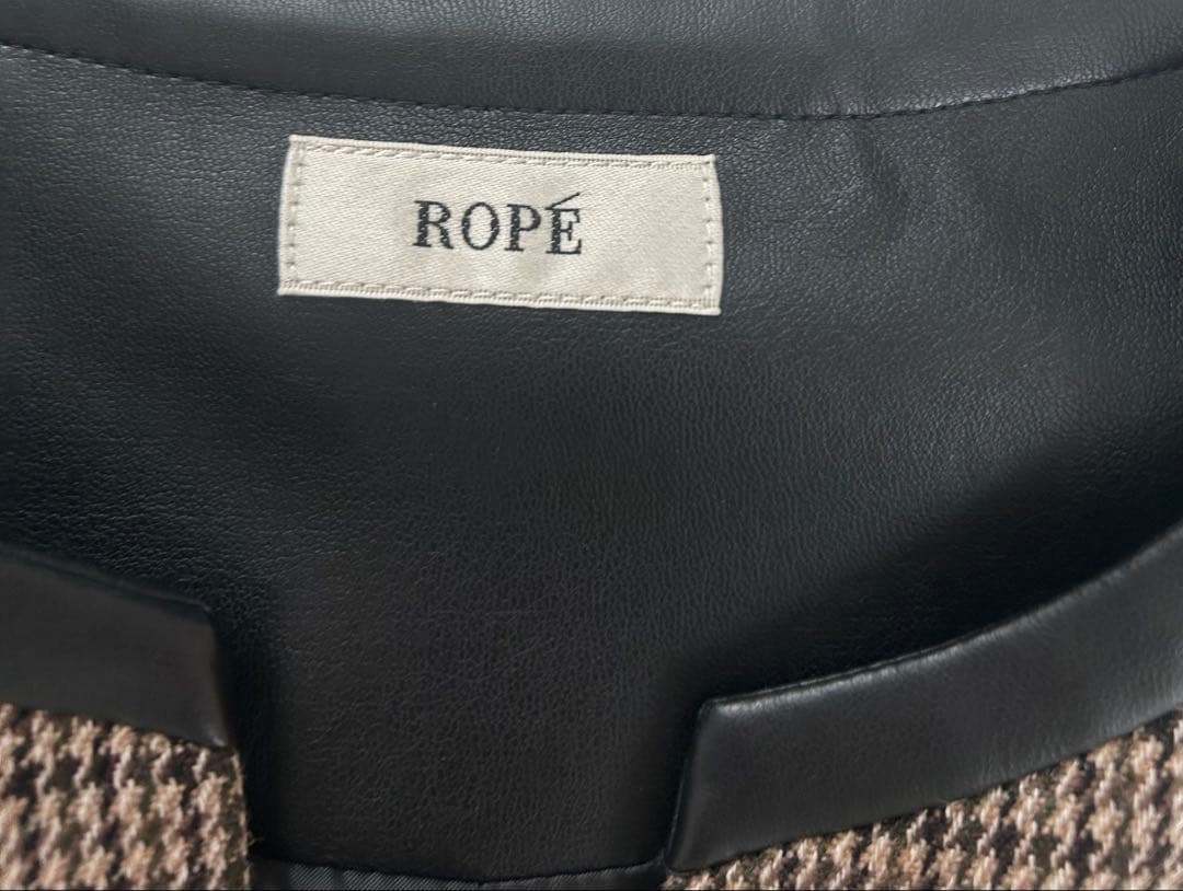 ROPE チェック柄 ノースリーブワンピース