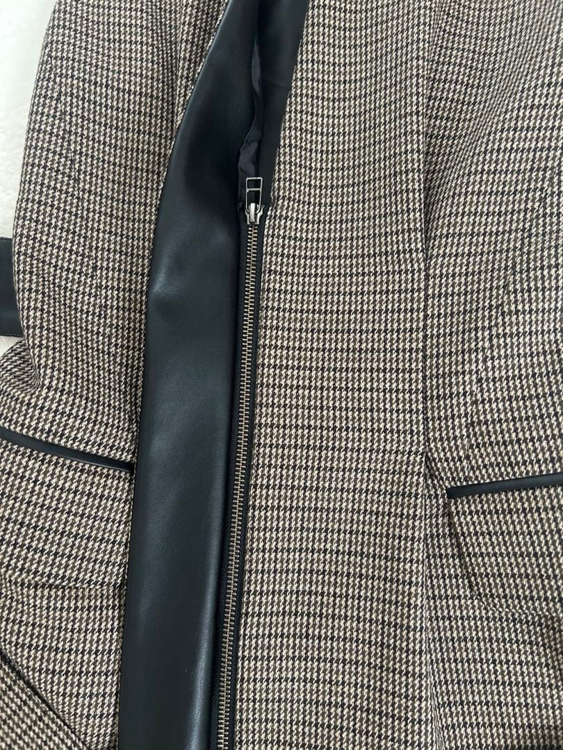 ROPE チェック柄 ノースリーブワンピース