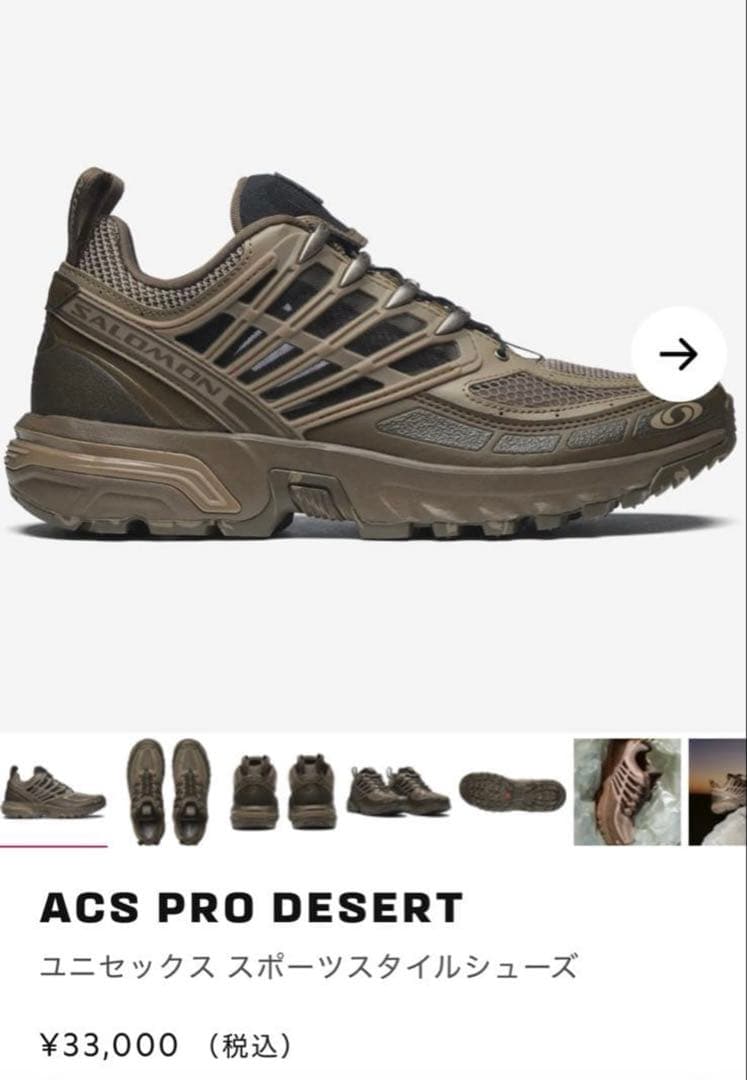 ggg‼️サロモン　ACS PRO DESERT スニーカー