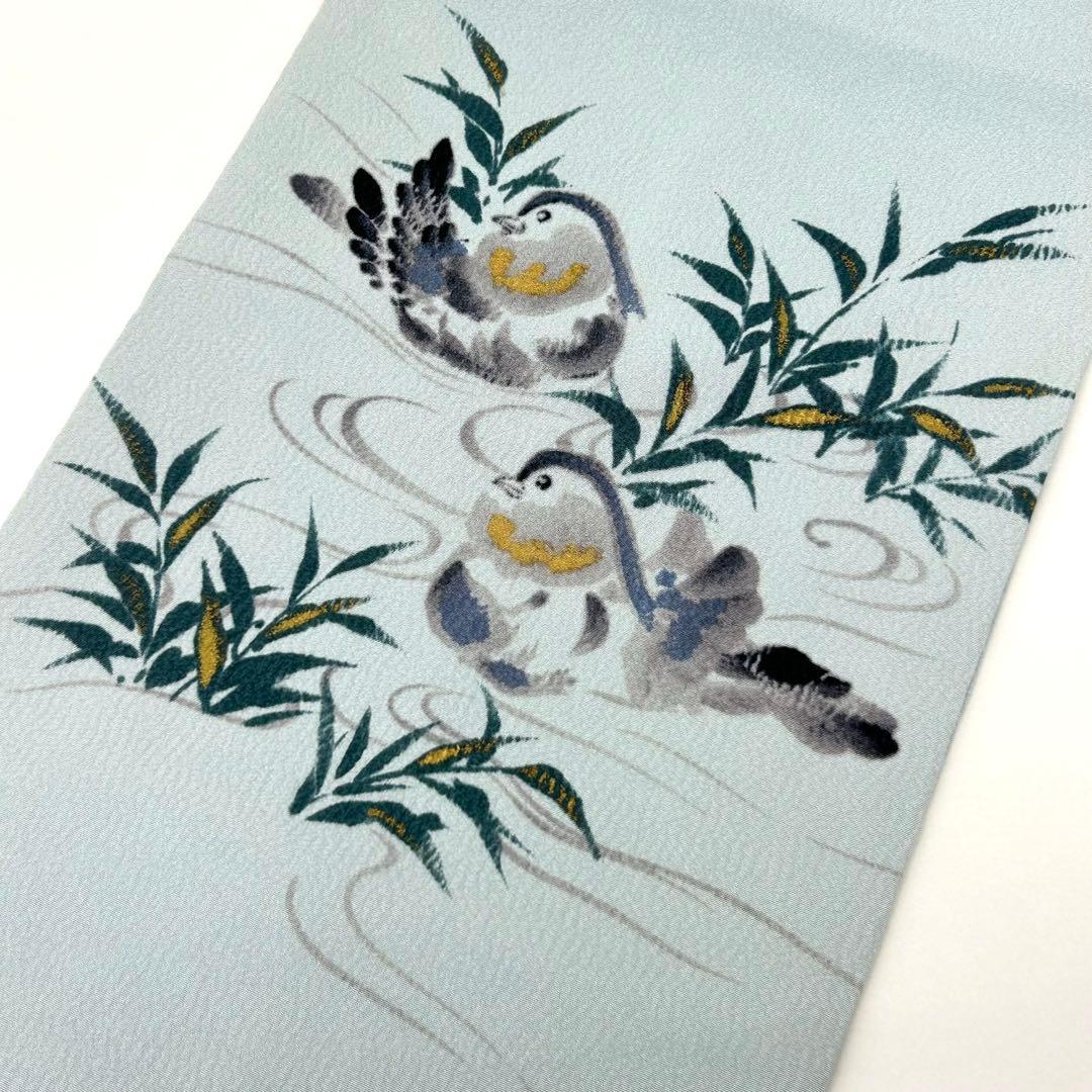 【着物と帯 時流】N2678s◇正絹 九寸名古屋帯◇山科春宣 愛ZECRA未使用