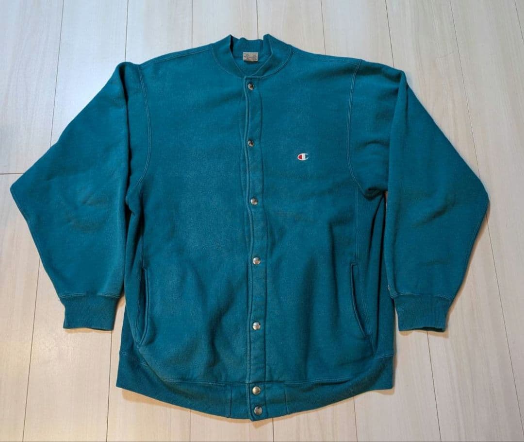 レアカラー【90s】チャンピオン reverse weaveスナップカーディガン
