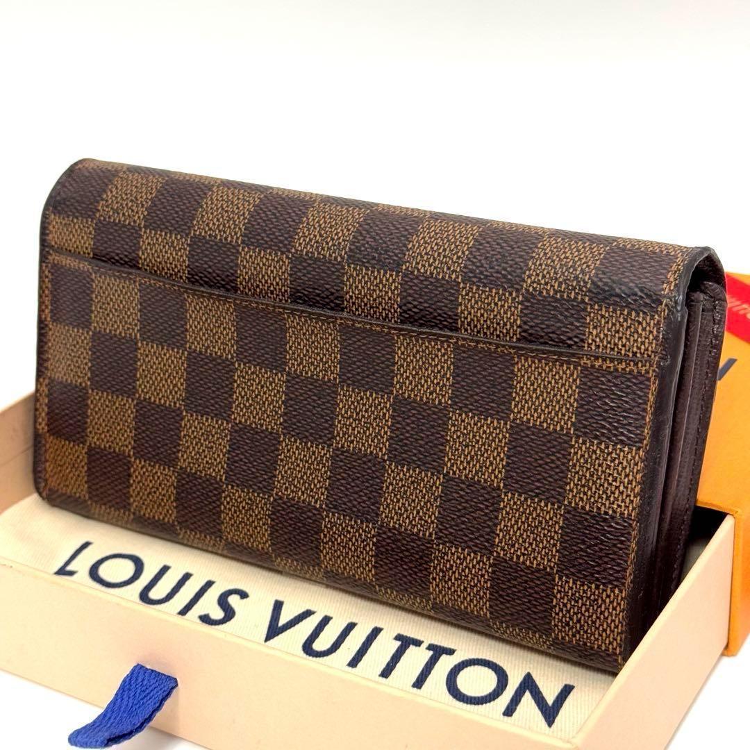 【新型】　ルイヴィトン　ダミエ　ポルトフォイユ　サラ　長財布　現行　財布　人気
