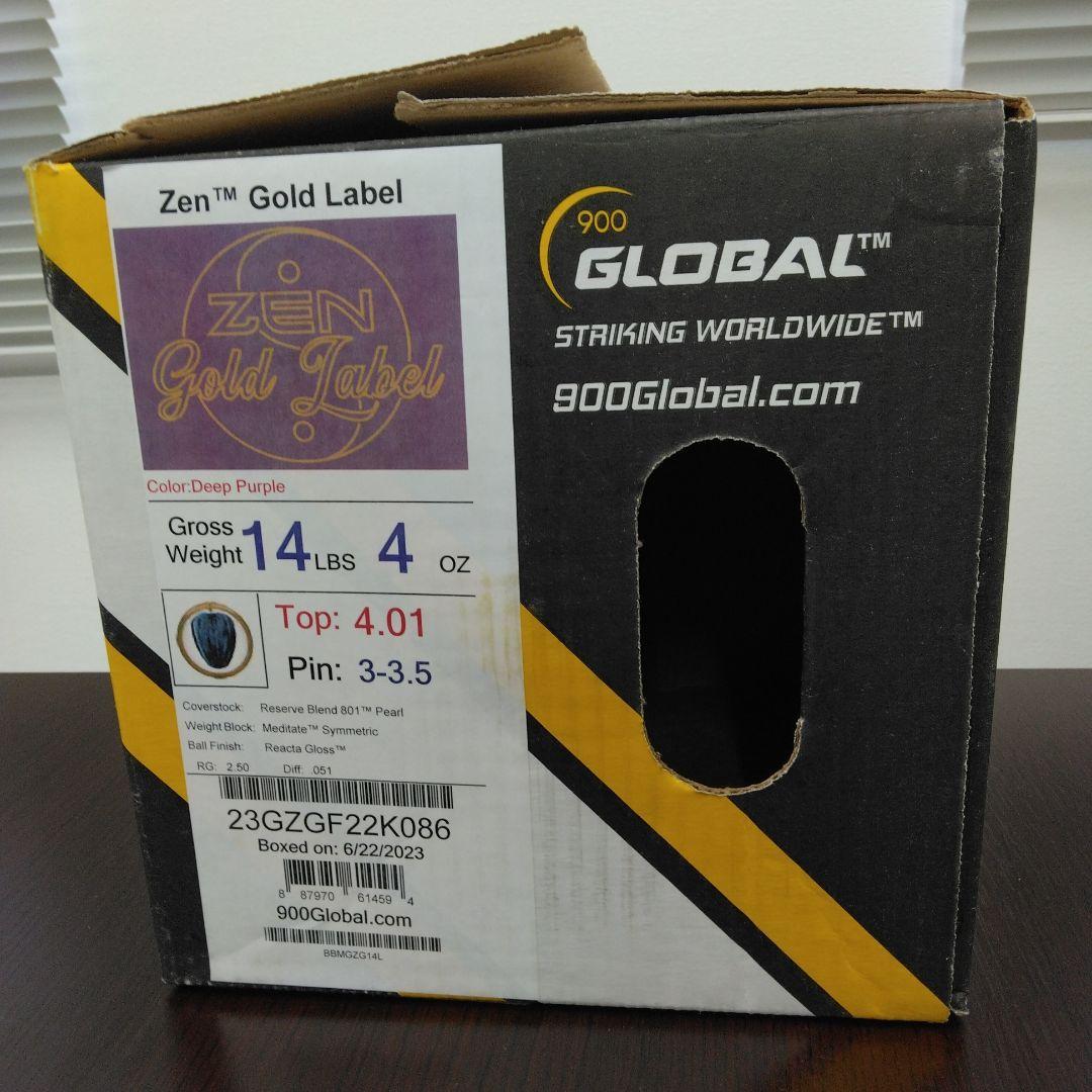 ボウリングボール ZEN Gold Label 900 GLOBAL 801