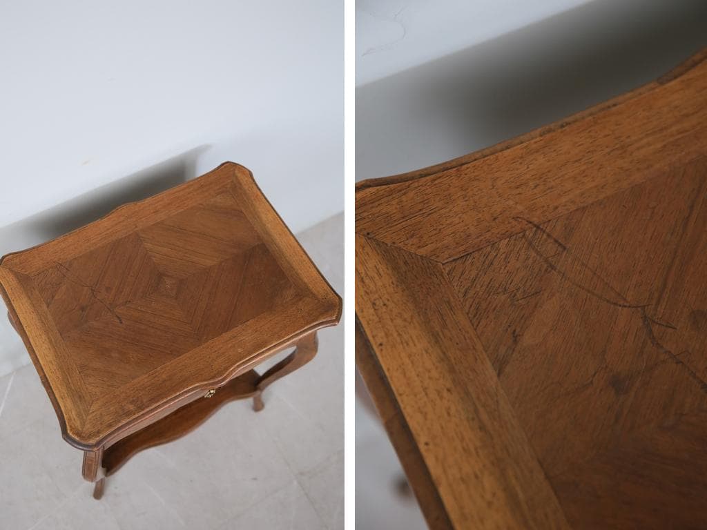 フランスアンティーク◇木製ソーイングテーブル/裁縫箱/机/化粧台(90-249)