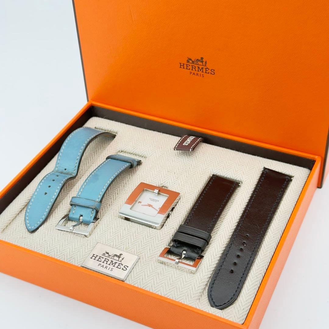 HERMES ベルトウォッチ レディース　腕時計 クォーツ シルバー　保存箱