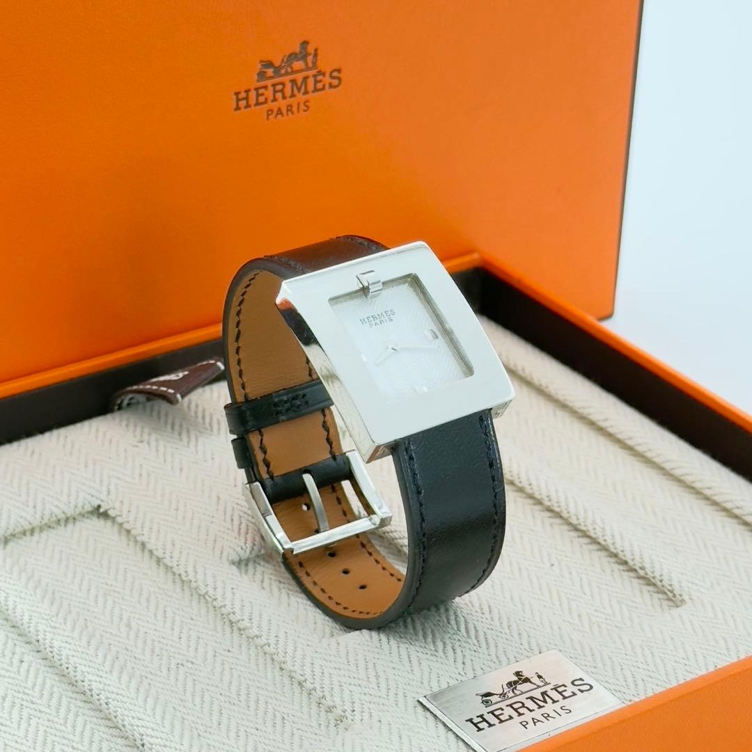 HERMES ベルトウォッチ レディース　腕時計 クォーツ シルバー　保存箱