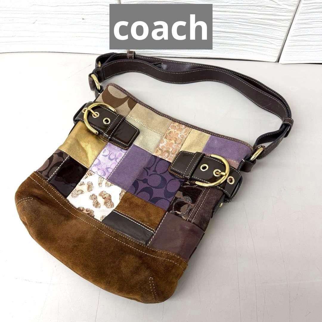 パッチワークショルダーバッグ　コーチ　coach