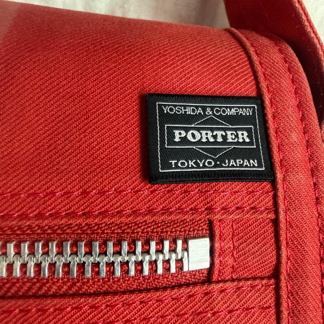 美品☆PORTER GIRL ポーター ショルダーバック 肩掛け 赤 ネイキッド