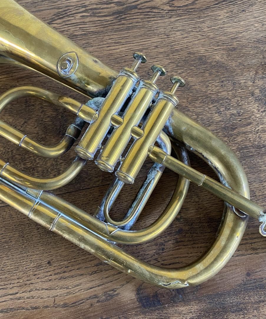 フランス アンティーク ホルン F.Van Cauwelaert オブジェ