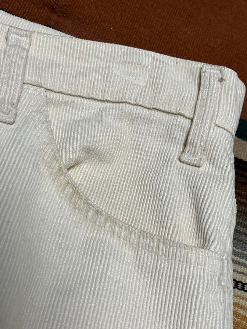 80s USA製 Levi's 646 コーデュロイパンツ 42TALON 白