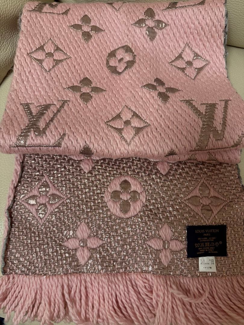 ルイヴィトンマフラー/ピンク