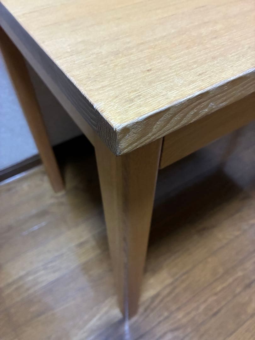 無印良品 タモ材デスク 学習机 木製机 引き出し付 110×55cm