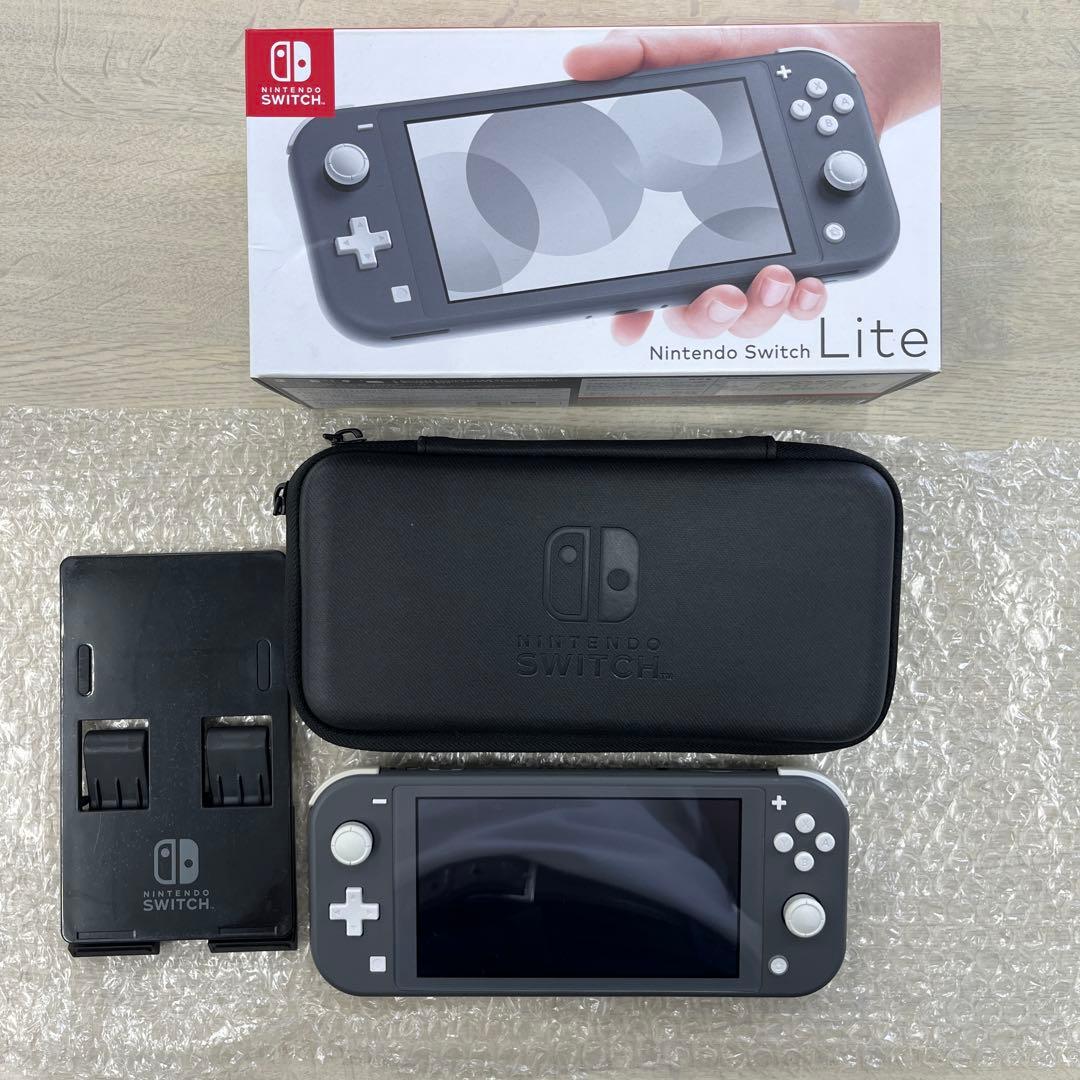Nintendo Switch Lite グレー 本体　スタンド　ケース　セット