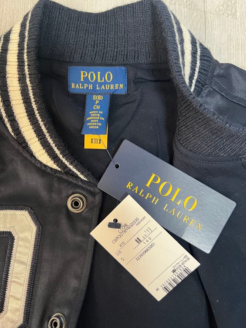 POLO RALPH LAUREN サテン ベースボール ジャケット140㎝