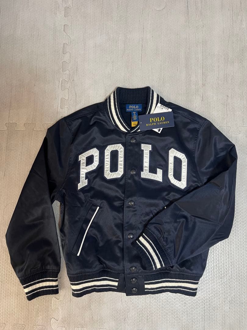 POLO RALPH LAUREN サテン ベースボール ジャケット140㎝