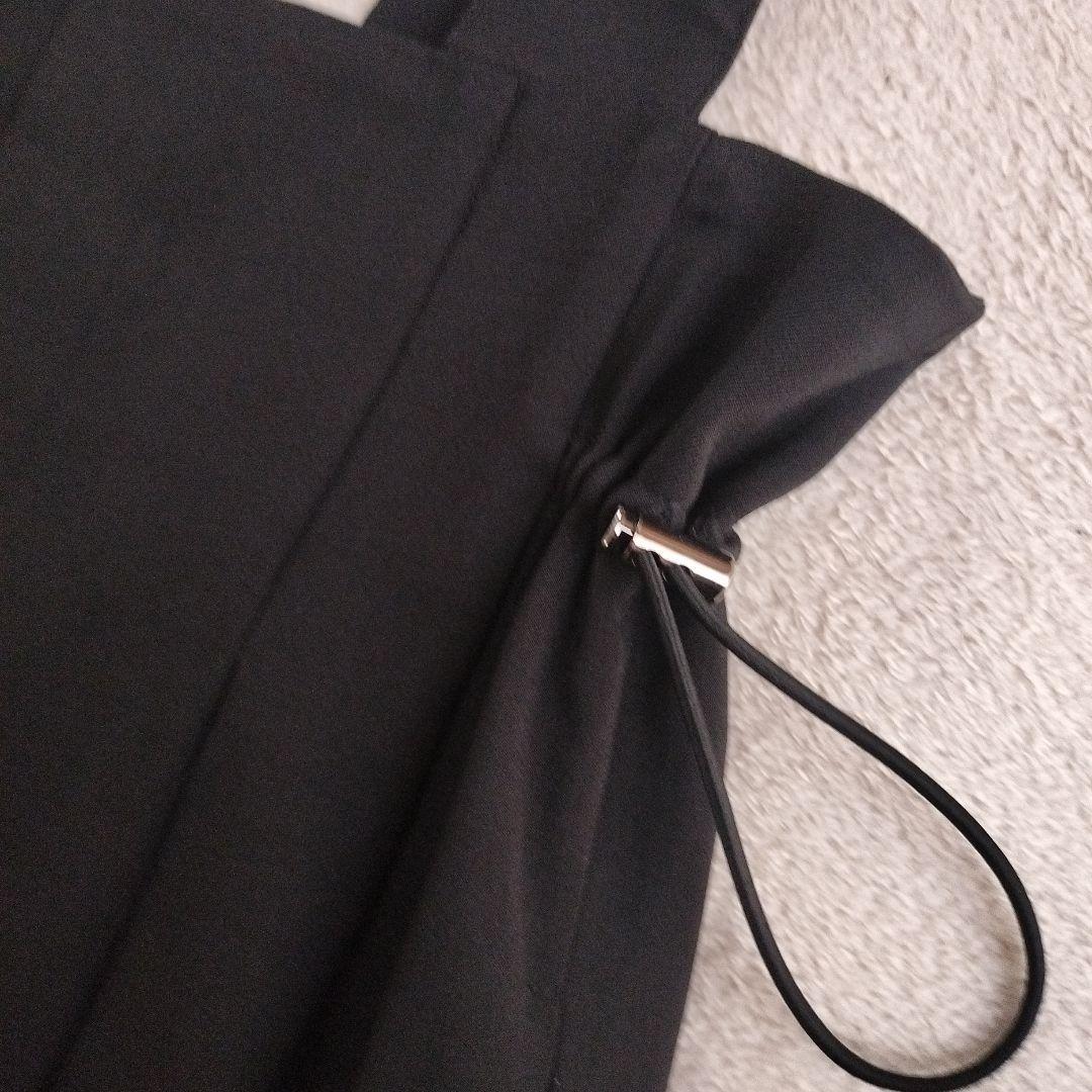 arpege storyサイドギャザーサロペット2025 S black