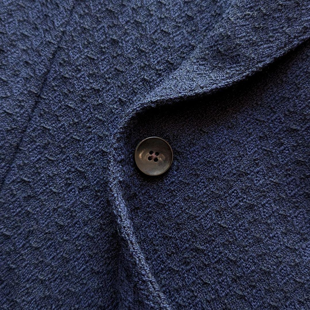 LARDINI ジャカード ネイビージャケット ダブル アンコン 46サイズ