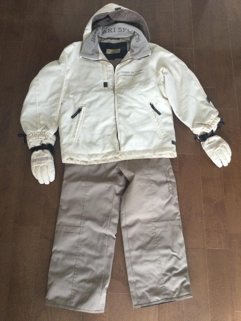 【レア】ブルガリ BULGARI　スノボ・スキーウェア＆グローブセット日本製