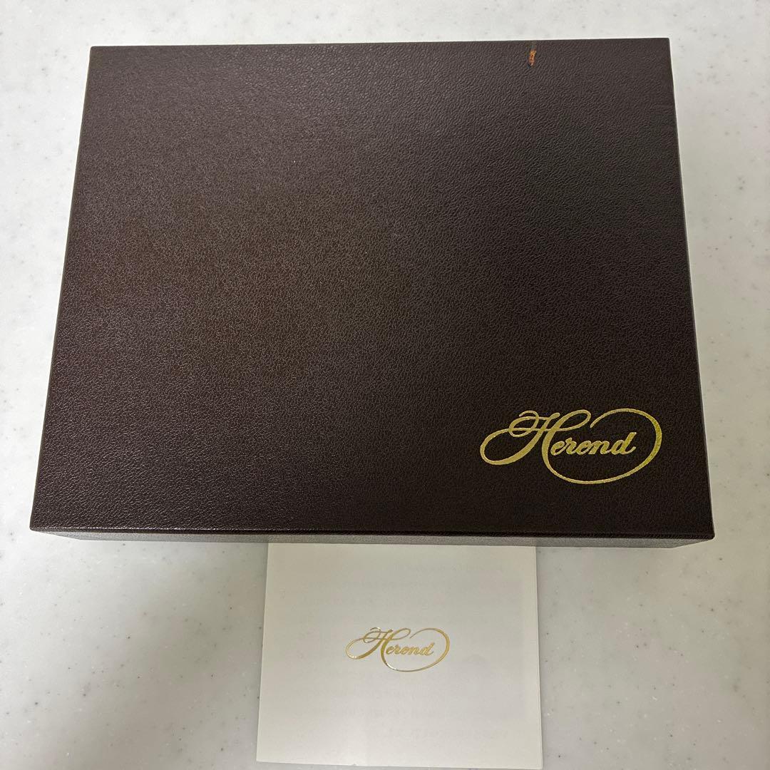 【箱付】ヘレンド　アポニーグリーン　オーバルディッシュ2枚