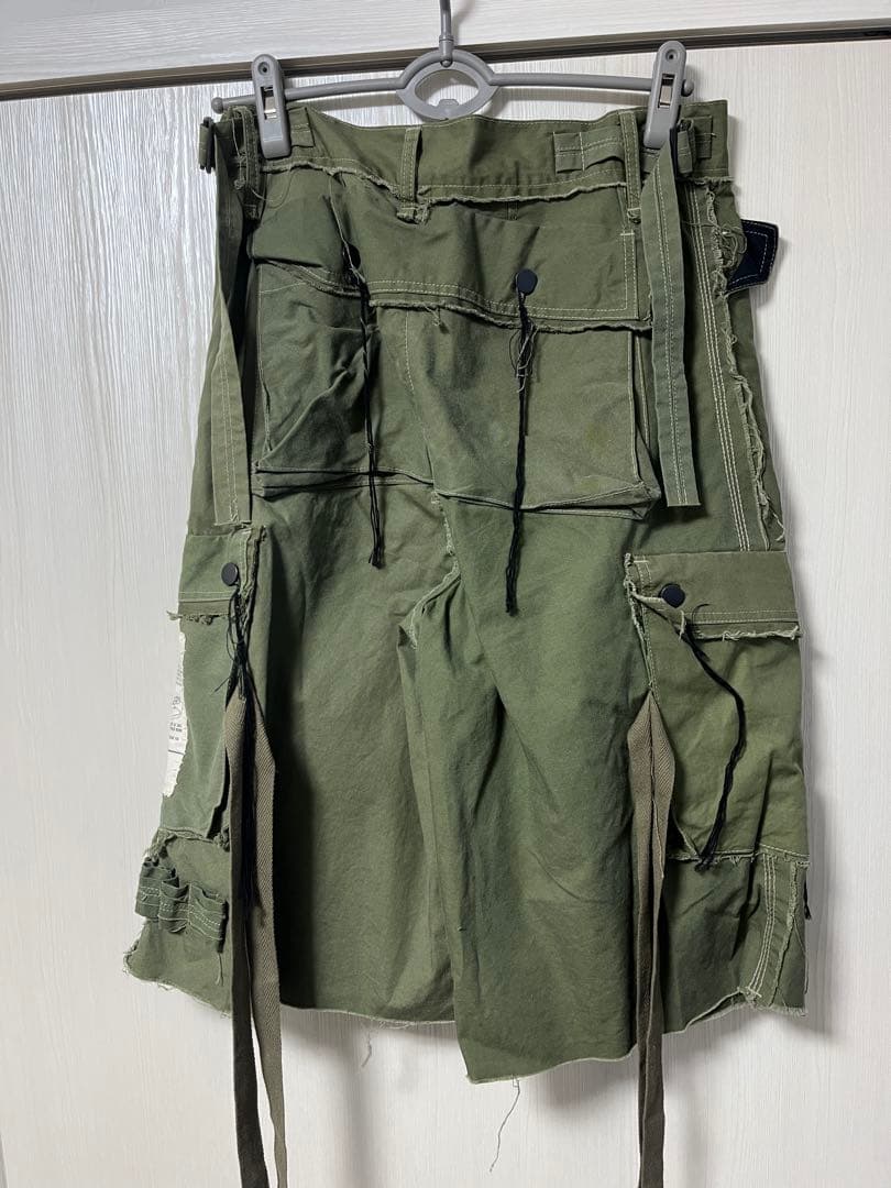 【百足着用】MINUS Slash Seam HBT Short