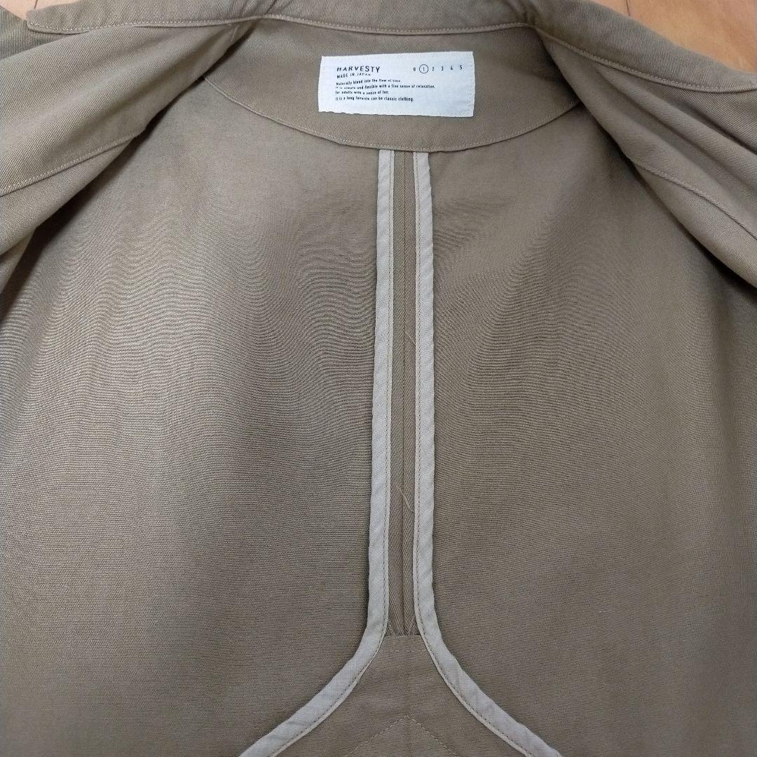 HARVESTY ハーベスティ チノクロスオーバーコート ロングコート　サイズ1