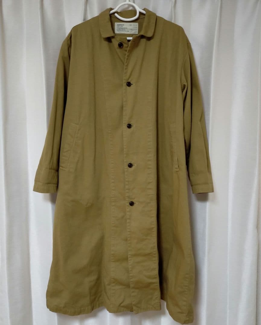 HARVESTY ハーベスティ チノクロスオーバーコート ロングコート　サイズ1